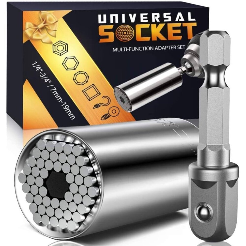 Super Universal Socket Tool Grip Set with Power Drill Adapter